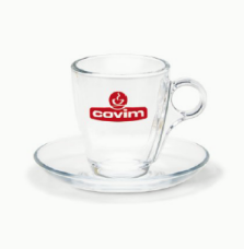 Covim Espresso üveg csésze és tányér